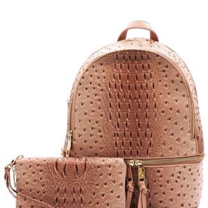 Ostrich Croc 2-in-1 Backpack